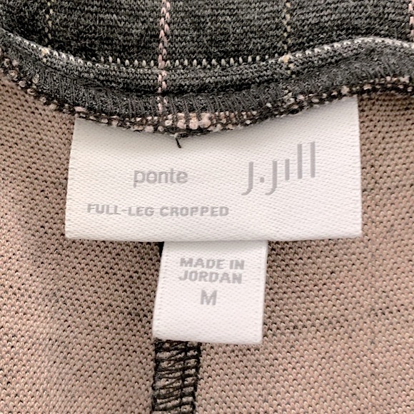J Jill Ponte Windowpane Full Leg Crop - Picture 7 of 11